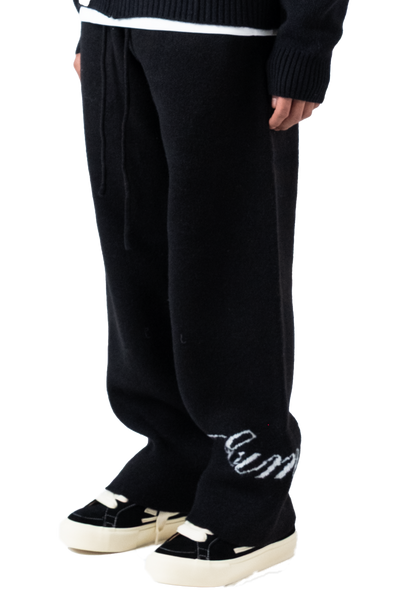 The Lumi3re Knitted Pants Black