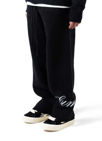 The Lumi3re Knitted Pants Black