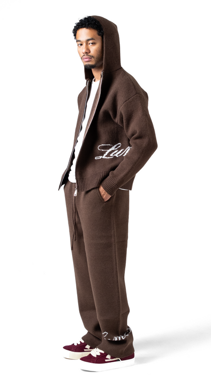 The Lumi3re Knitted Pants Brown