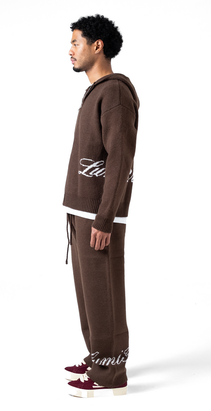 The Lumi3re Knitted Pants Brown