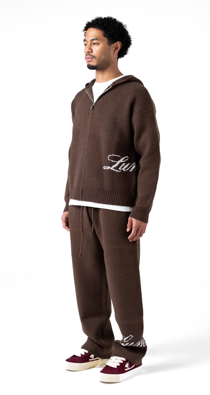 The Lumi3re Knitted Pants Brown