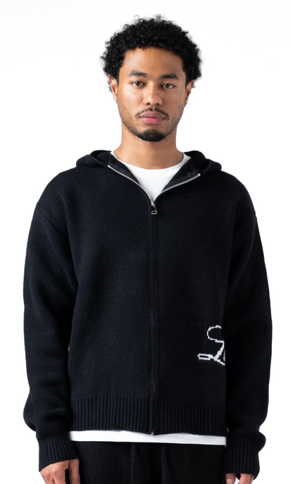 The Lumi3re Zipper Hoodie Black