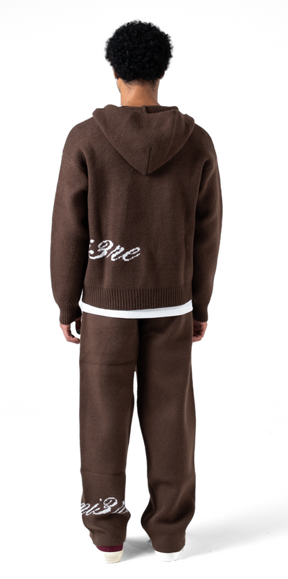 The Lumi3re Zipper Hoodie Brown