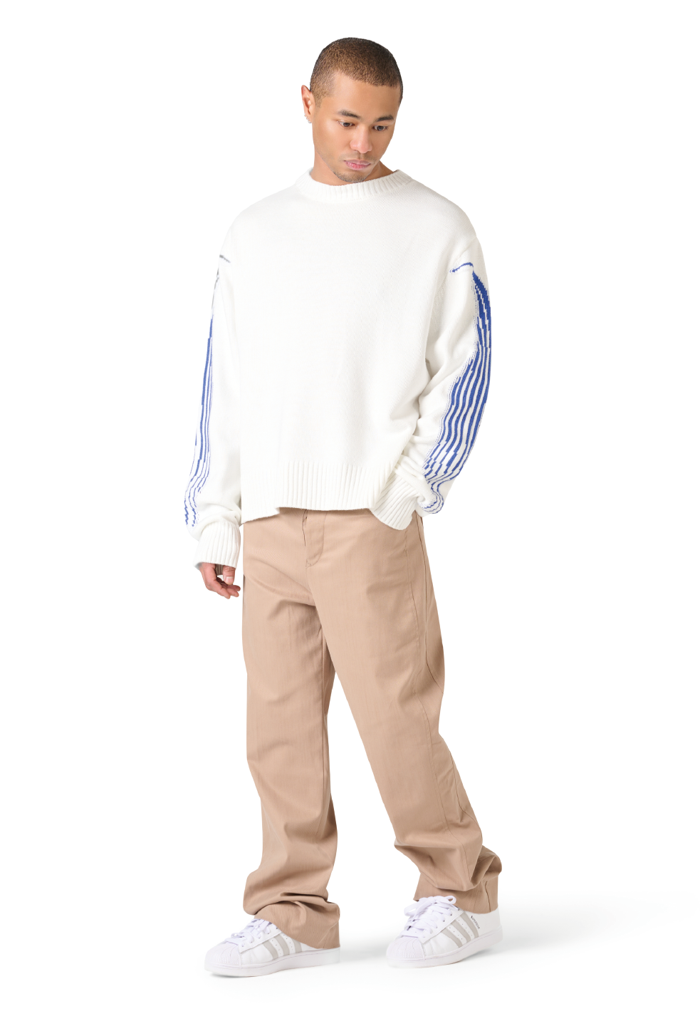 The Solutions Knitted Crewneck Blue