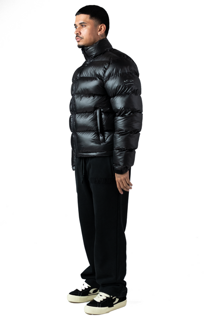 The Wave Hoodless Puffer Jacket Black