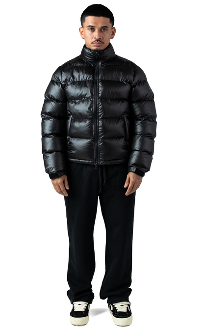 The Wave Hoodless Puffer Jacket Black