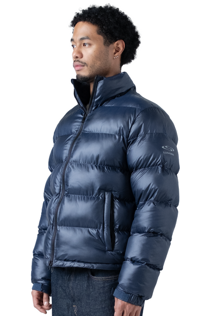 The Wave Hoodless Puffer Jacket Blue