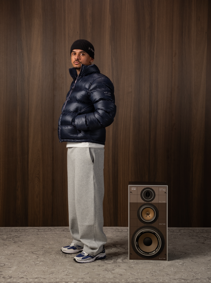The Wave Hoodless Puffer Jacket Blue