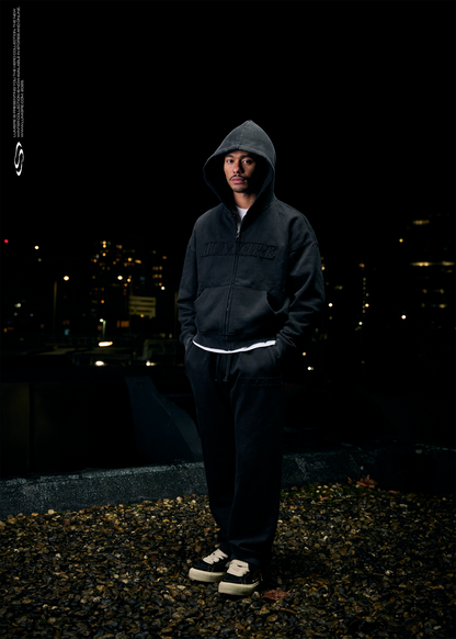 Washed Black Lumi3re Logo Zipper Tracksuit
