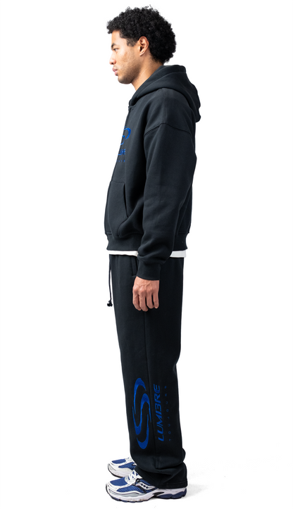 Wave Logo Zipper Tracksuit Black
