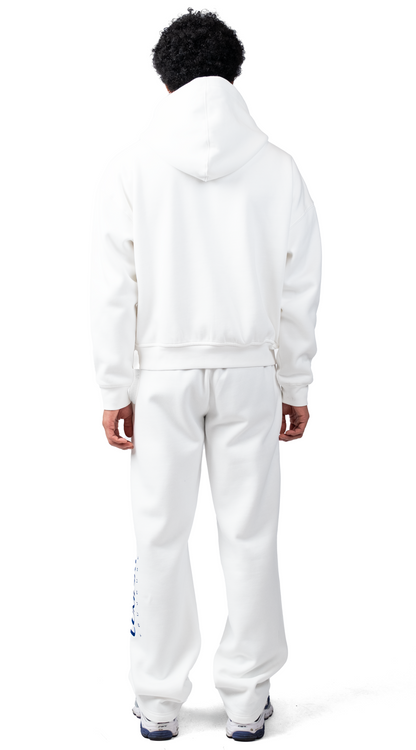Wave Logo Zipper Tracksuit White