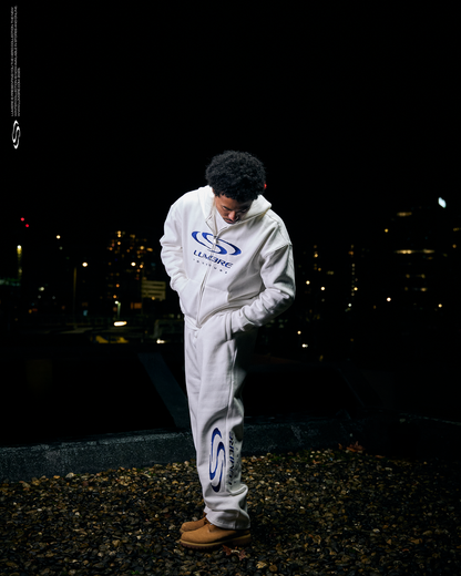 Wave Logo Zipper Tracksuit White